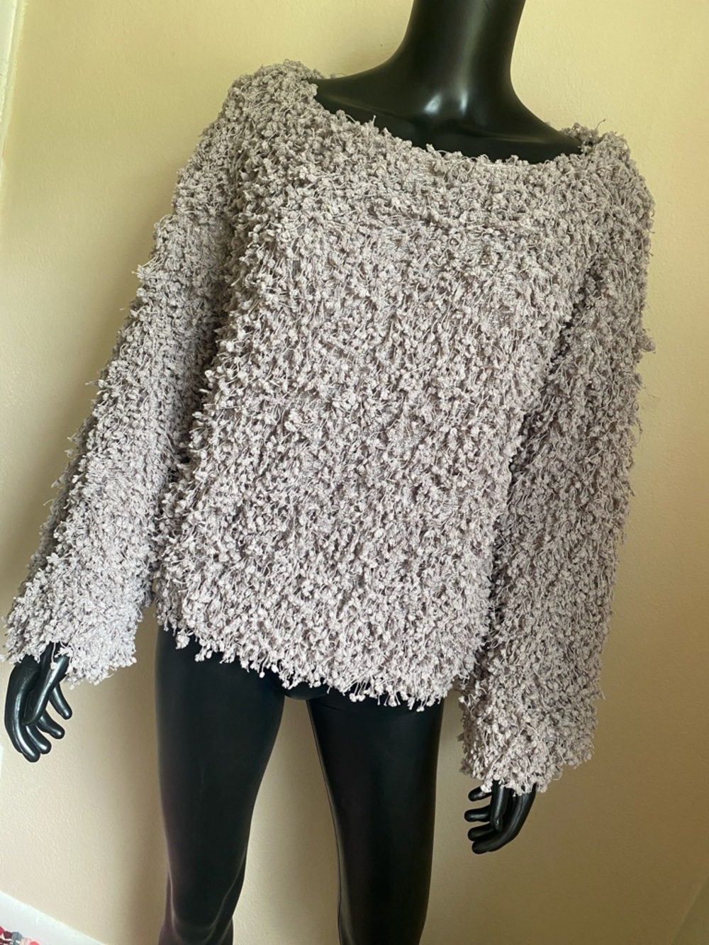 Blu Pepper Plush Scoop Neck Sweater - Dusty Lavender